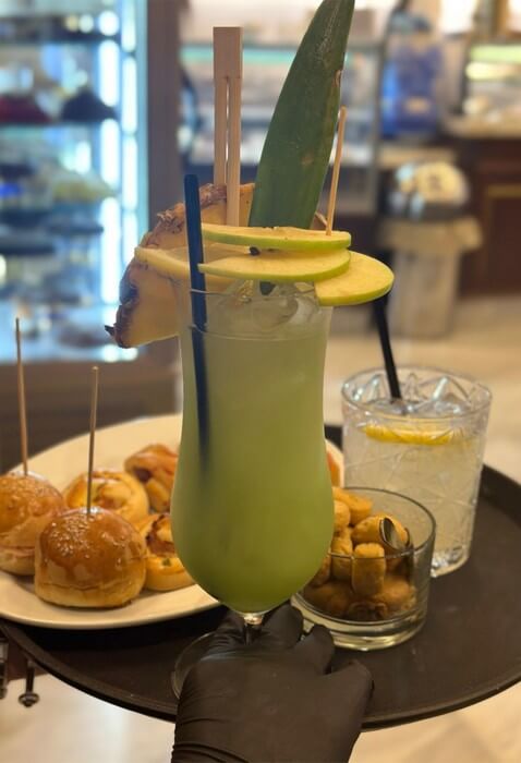 cocktail analcolico mela verde snack finger food
